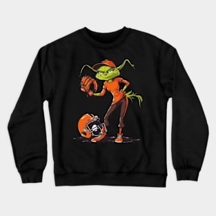 The Grinch Vs Cleveland Indians Logo: Symbolic Encounter Crewneck Sweatshirt